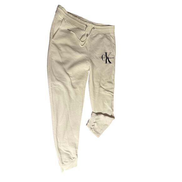 Calvin Klein Jeans Men's Pull-on Drawstring Monogram Jogger Sweatpants Black XL - Picture 1 of 7